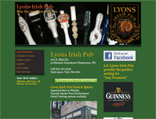 Tablet Screenshot of lyons-irish-pub.com